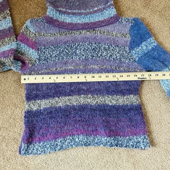 Free People My Girl Turtleneck Sweater Midnight Pearl Combo Women's Small Boho - Picture 8 of 11